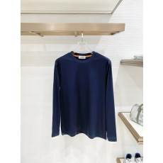 에르메스 실크 코튼 긴팔 티셔츠 001-271921