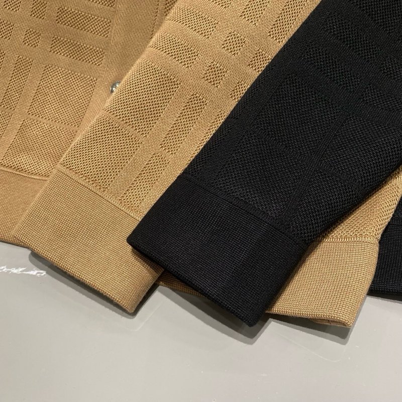 Burberry 남성용 자카드 체크 니트 가디건 001-271944