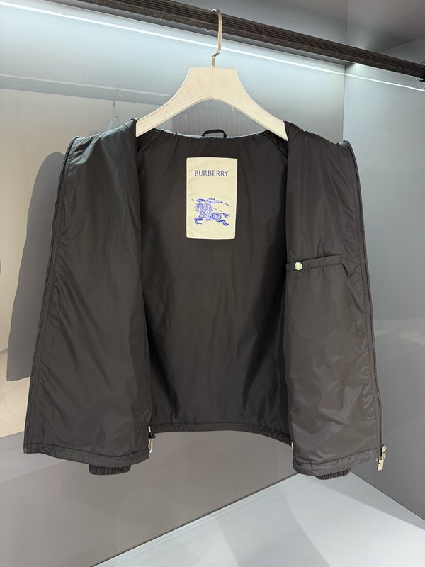 Burberry 남성 후드 체크 패치 집업 자켓 001-271949