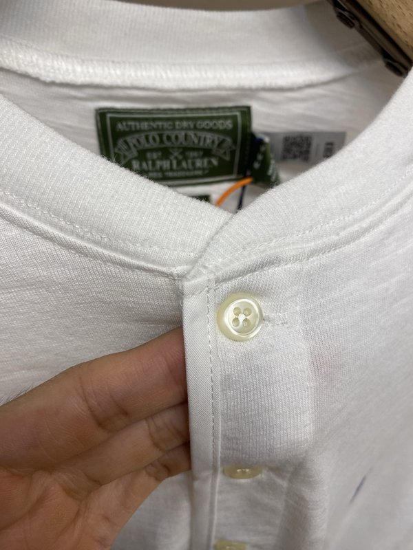 Ralph Lauren 자수 헨리넥 긴팔 티셔츠 001-272016