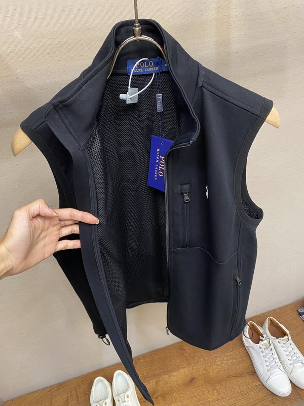 Ralph Lauren 하프넥 자수 양면 조끼 001-272018