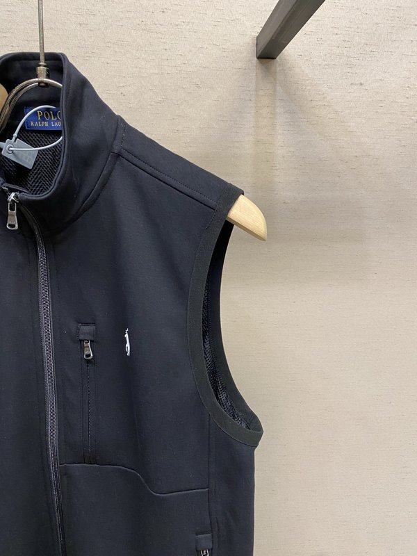 Ralph Lauren 하프넥 자수 양면 조끼 001-272018