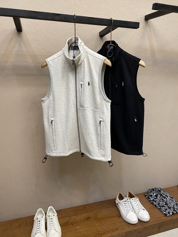 Ralph Lauren 하프넥 자수 양면 조끼 001-272018