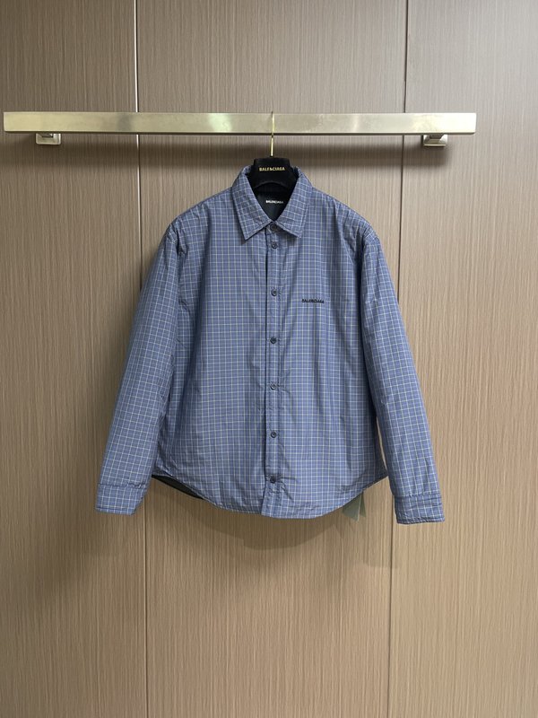발렌시아가 체크 자수 카라 자켓 001-272069