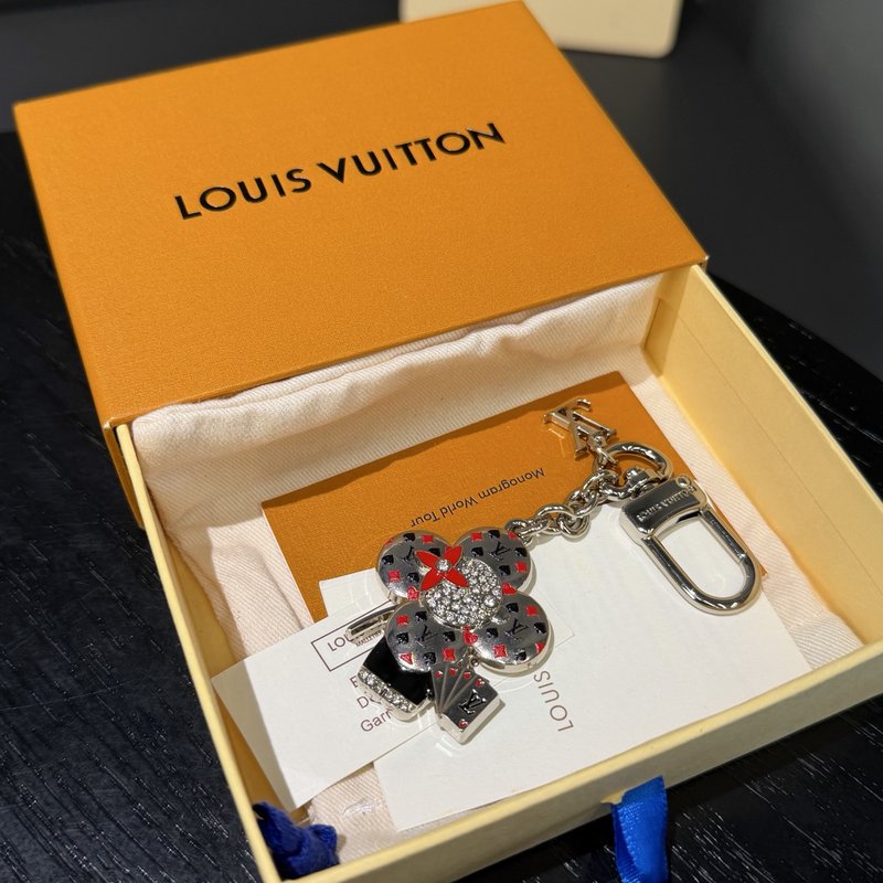 Vuitton 비비안 태양꽃 포커 카드 크리스탈 키링 001-273079