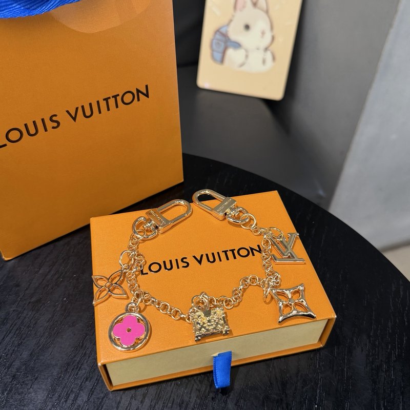 LV 모노그램 플라워 체인 키링 001-273151