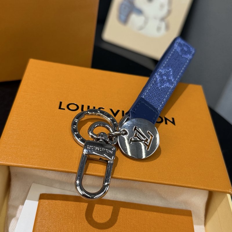 루이 블루 모노그램 키링 백참 001-273155