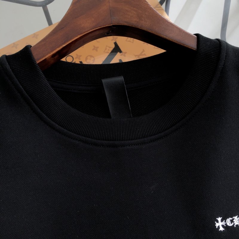 크롬하츠 피가죽 레터링 라운드넥 스웨트셔츠 001-273365