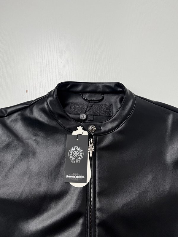 크롬하츠 입술 칼자수 가죽 자켓 001-273377