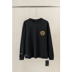 크롬하츠 중공 세척 입체 프린트 긴팔 티셔츠 001-273394