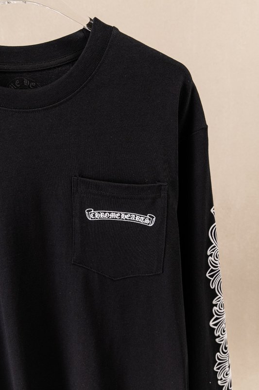 Chrome Hearts 헤비 워시 입체 프린트 롱슬리 001-273414