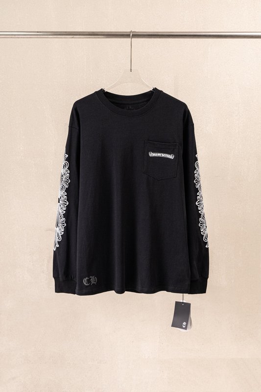 Chrome Hearts 헤비 워시 입체 프린트 롱슬리 001-273414