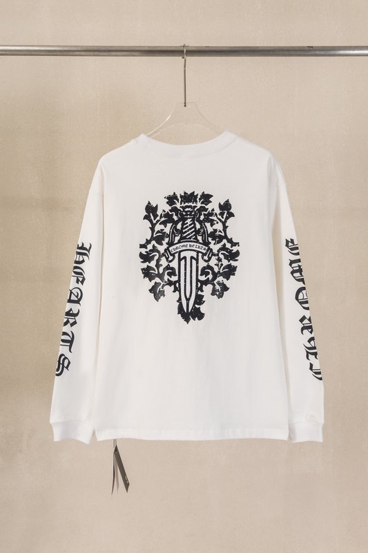 Chrome Hearts 중공 세탁 입체 프린트 반팔 001-273420
