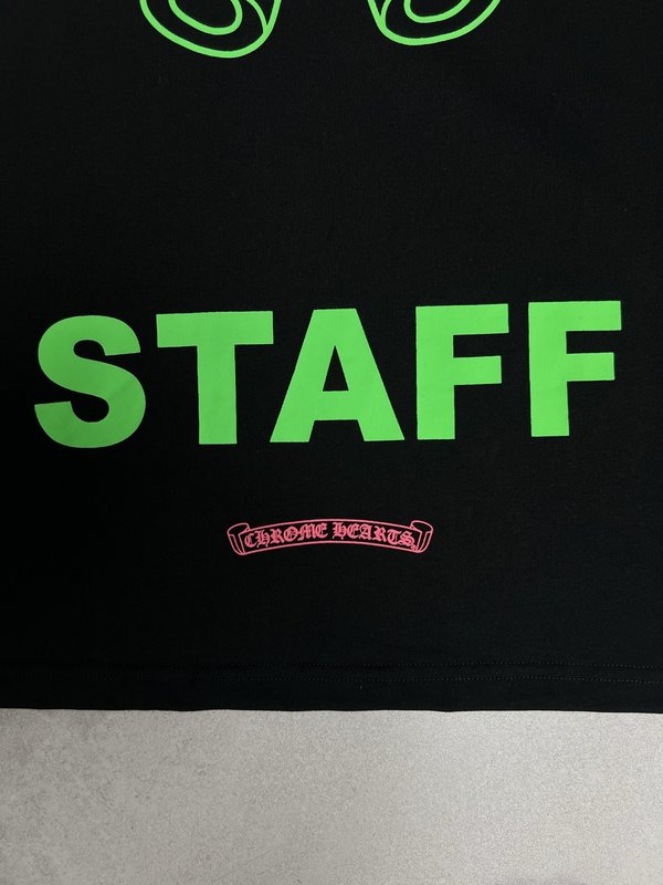 Chrome Hearts 형광 녹색 말발굽 긴팔 티셔츠 001-273448