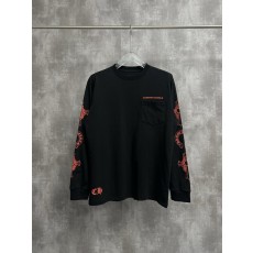 크롬하츠 더블 암 오렌지 말발굽 긴팔 티셔츠 001-273450