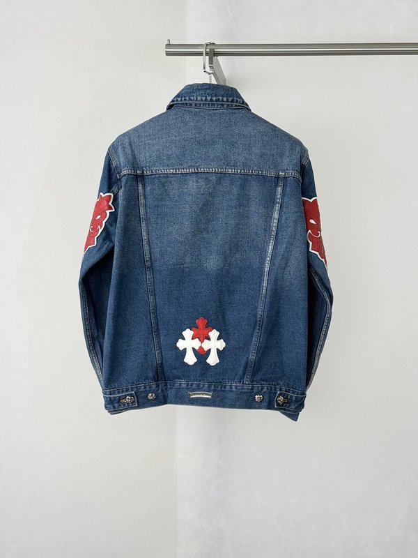 크롬하츠 패치워크 크로스 데님 자켓 001-273482