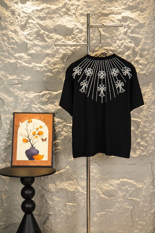 크롬하츠 광변 자수 라운드 티셔츠 001-273509