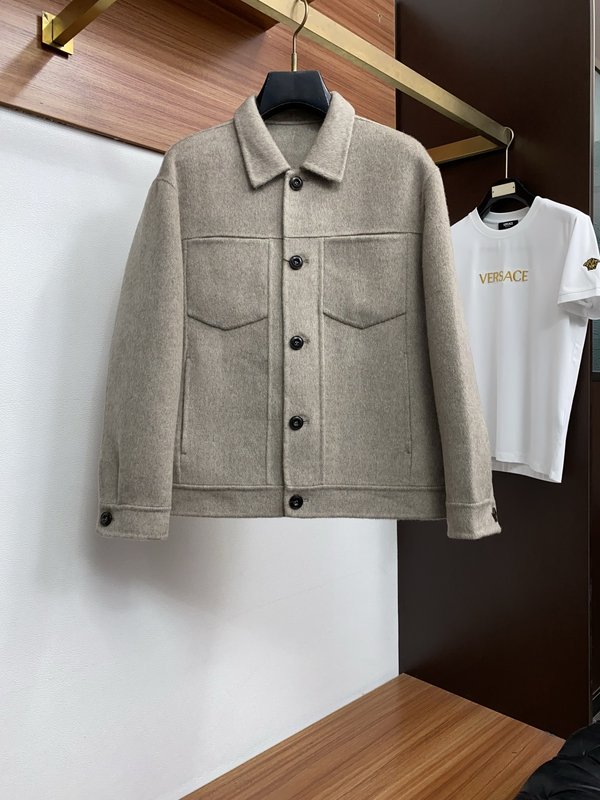 남성 캐주얼 울 라펠 재킷 001-273537