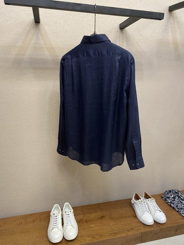 Loro Piana 남성 턴다운 칼라 셔츠 001-273593