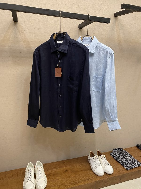 Loro Piana 남성 턴다운 칼라 셔츠 001-273593