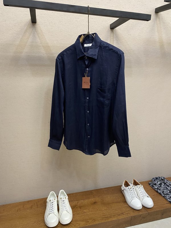 Loro Piana 남성 턴다운 칼라 셔츠 001-273593