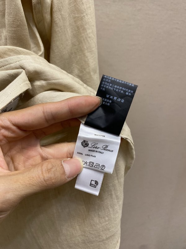 로로피아나 남성 린넨 턴다운 칼라 셔츠 001-273595