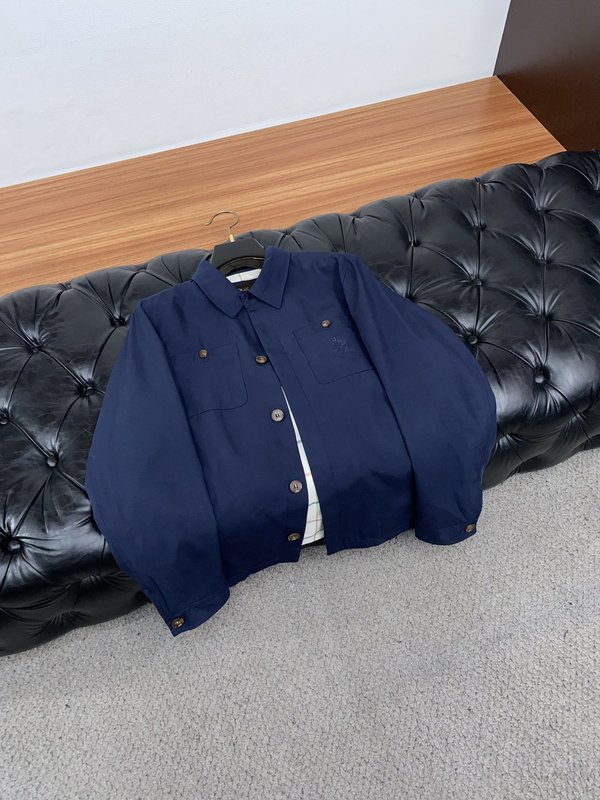 로로피아나 남성 린넨 카라 재킷 001-273616