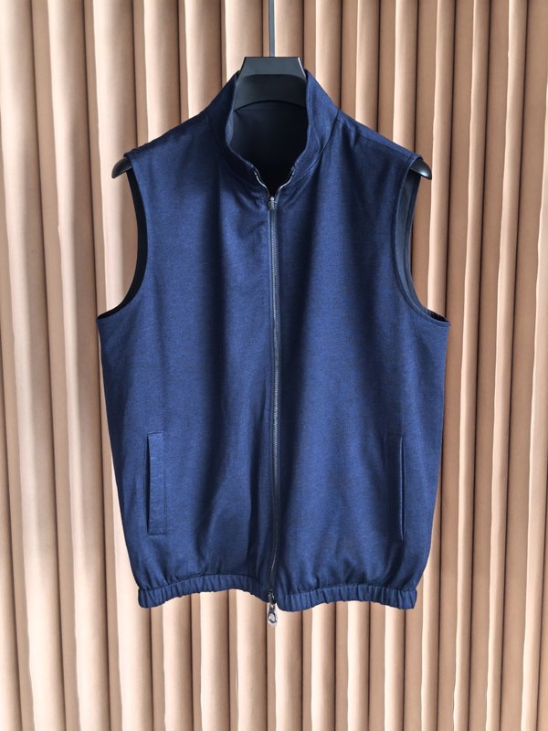 Loro Piana 남성 울 양면 조끼 코트 001-273642