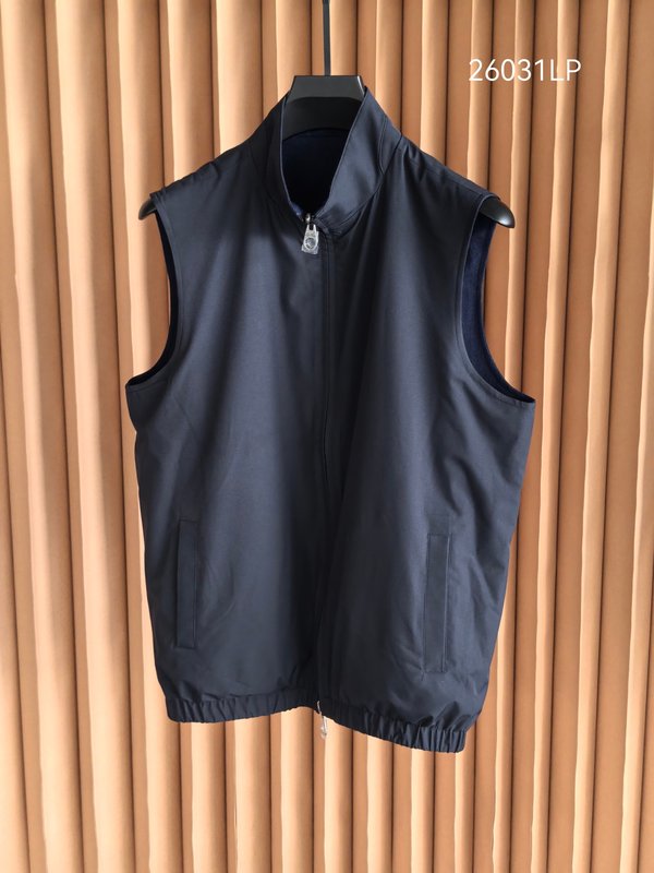 Loro Piana 남성 울 양면 조끼 코트 001-273642