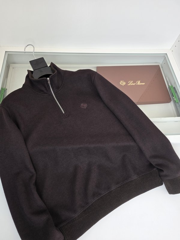 Loro Piana 캐시미어 혼방 하프 터틀넥 남성 스 001-273649
