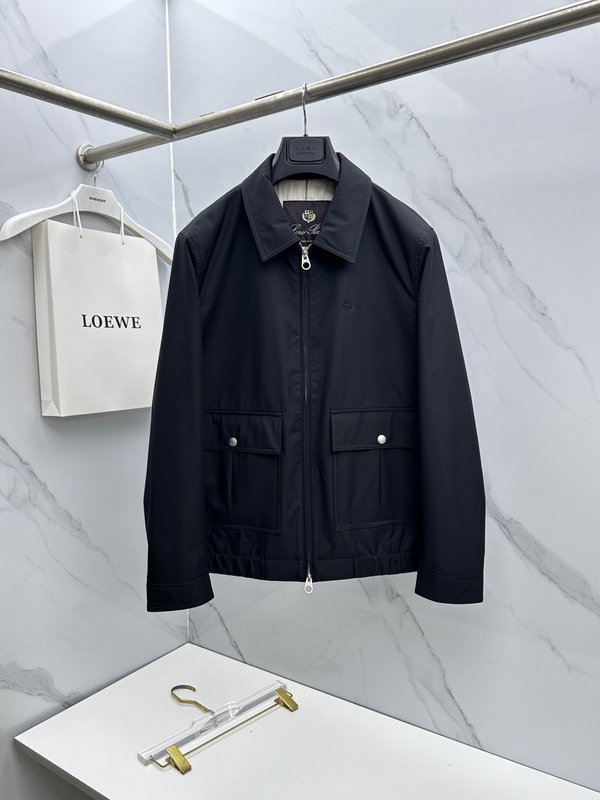 Loro Piana 턴다운 칼라 자켓 001-273656