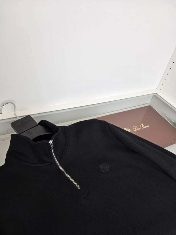 Loro Piana 캐시미어 혼방 하프넥 스웨트셔츠 001-273661
