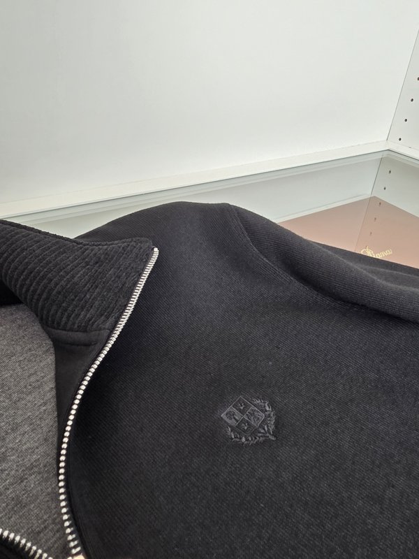Loro Piana 캐시미어 혼방 하프넥 스웨트셔츠 001-273661