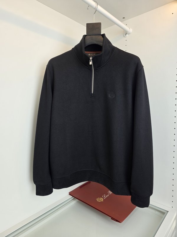 Loro Piana 캐시미어 혼방 하프넥 스웨트셔츠 001-273661