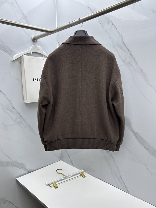 Loro Piana 턴다운 칼라 울 재킷 001-273665