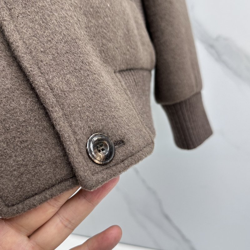 Loro Piana 턴다운 칼라 울 재킷 001-273665