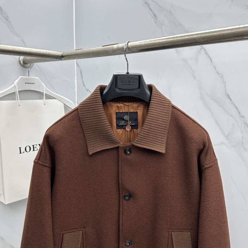 Loro Piana 턴다운 칼라 울 재킷 001-273667