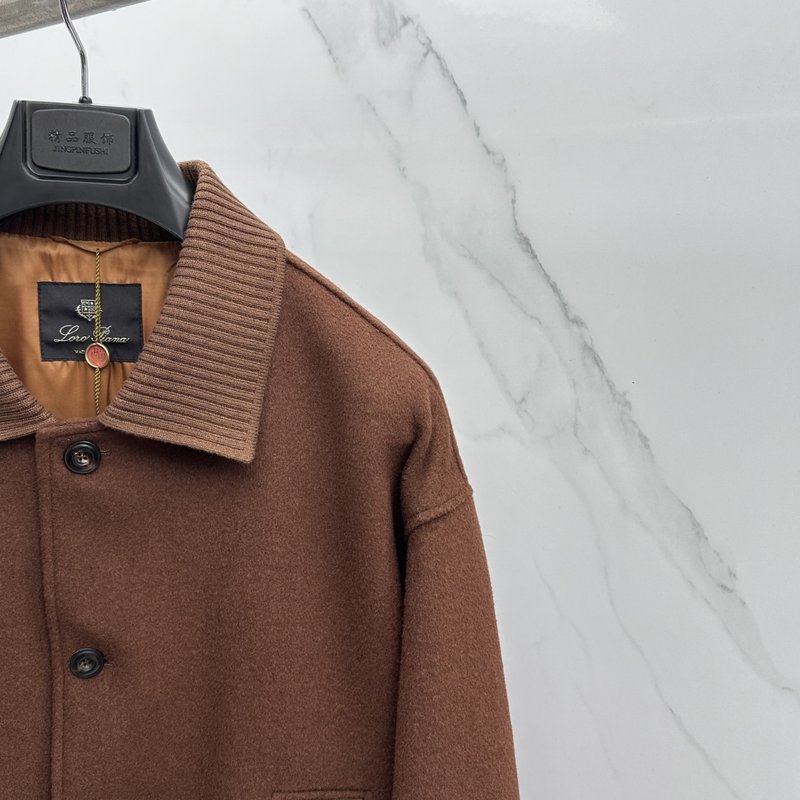 Loro Piana 턴다운 칼라 울 재킷 001-273667