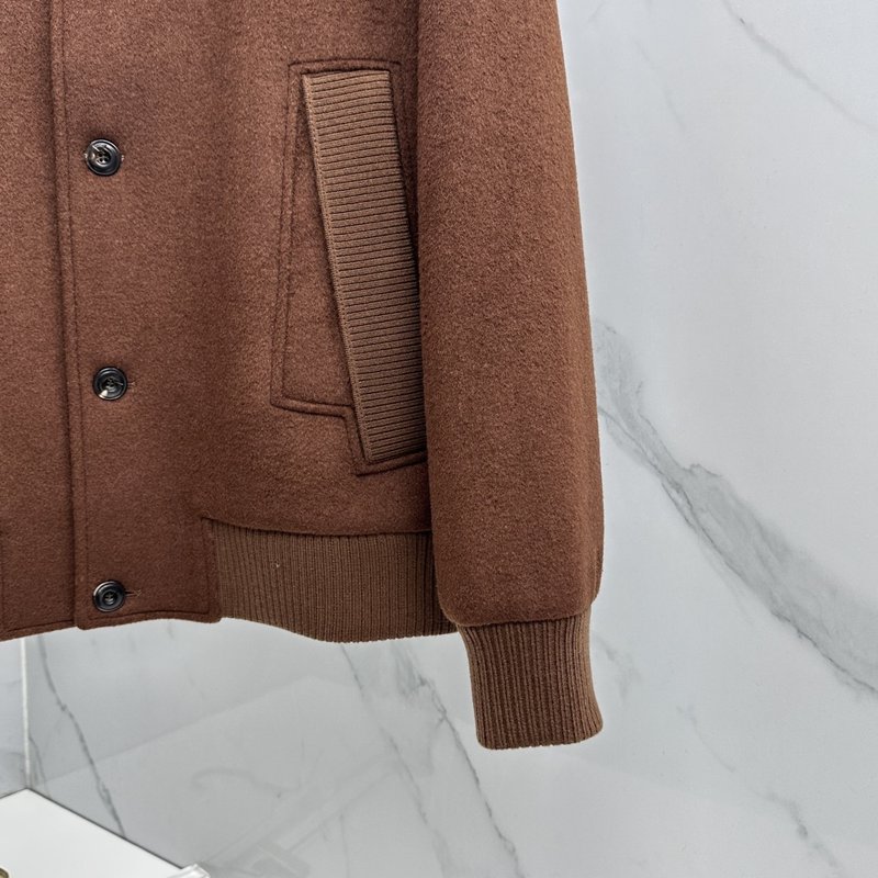 Loro Piana 턴다운 칼라 울 재킷 001-273667
