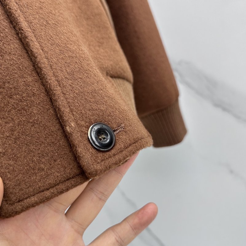 Loro Piana 턴다운 칼라 울 재킷 001-273667