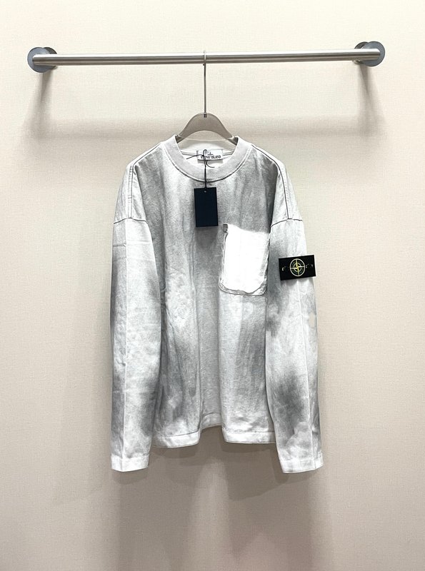 Stone Island 워싱 빈티지 심플 맨투맨 001-273686