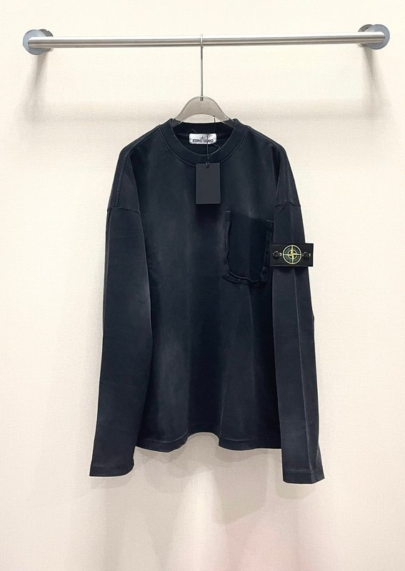 Stone Island 워싱 빈티지 심플 맨투맨 001-273686