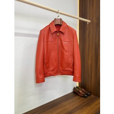 LV 리치 그레인 소가죽 턴다운 칼라 파일럿 자켓 001-273699