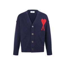 Ami Paris 레드 하트 울 가디건 001-273796