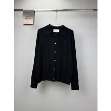 AMI 하트 자수 카라 니트 가디건 001-273805
