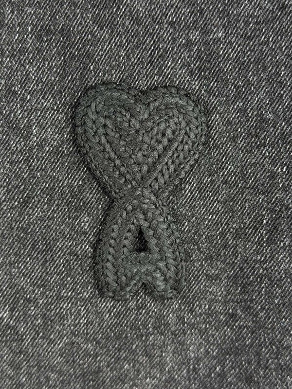 Ami 파리 브레이드 하트 데님 자켓 001-273807