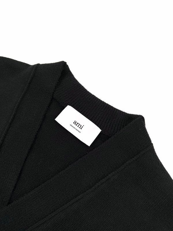 Ami Paris 하트 자카드 가디건 001-273815