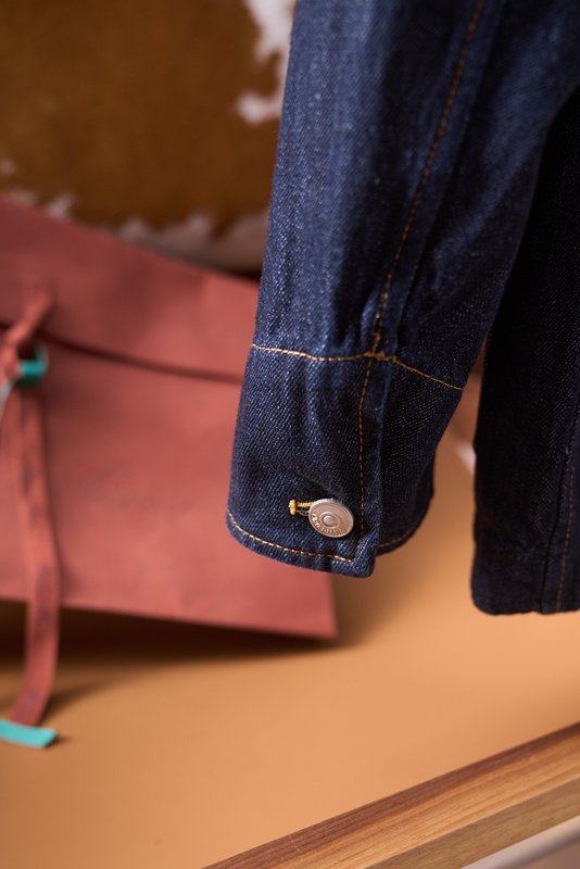 Loro Piana 워시드 코튼 코듀로이 칼라 데님 자 001-273980