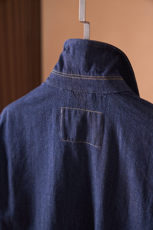 Loro Piana 워시드 코튼 코듀로이 칼라 데님 자 001-273980