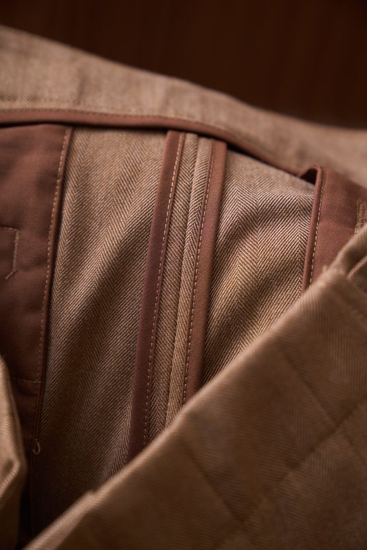 Loro Piana 헤링본 울 혼방 슬랙스 001-273982